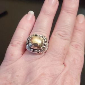 Silver & Gold Plated Ring Size 7
